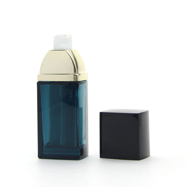 rectangle glass foundation pump bottle