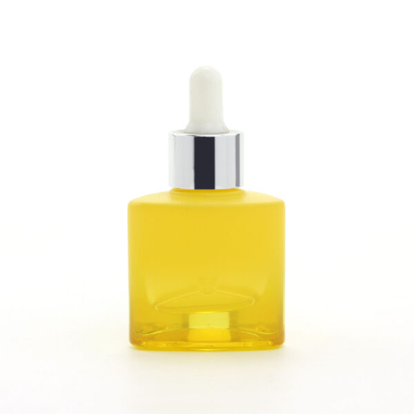 triangle yellow glass serum dropper bottle