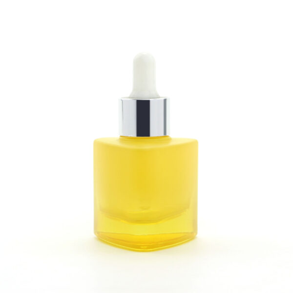 triangle yellow glass serum dropper bottle