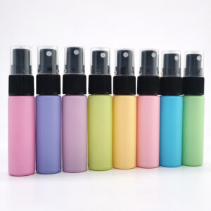 round colorful glass mist spray bottle