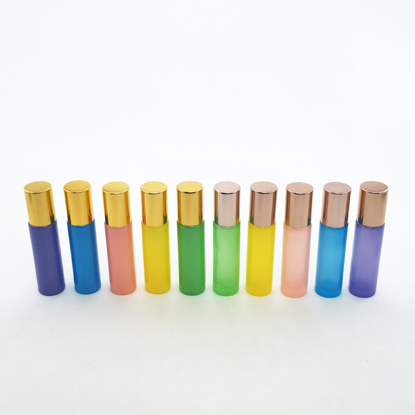 colorful 10ml glass roll on bottle