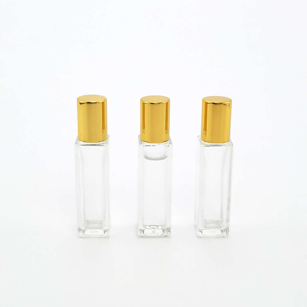 square 8ml glass roll on bottle