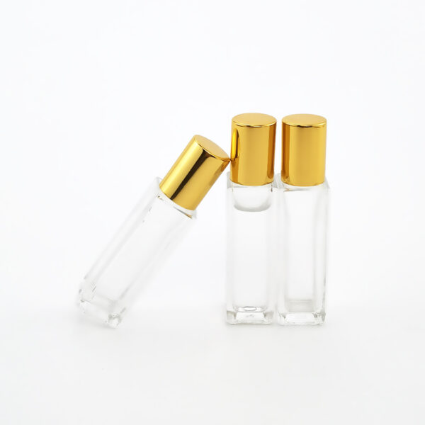 square 8ml glass roll on bottle