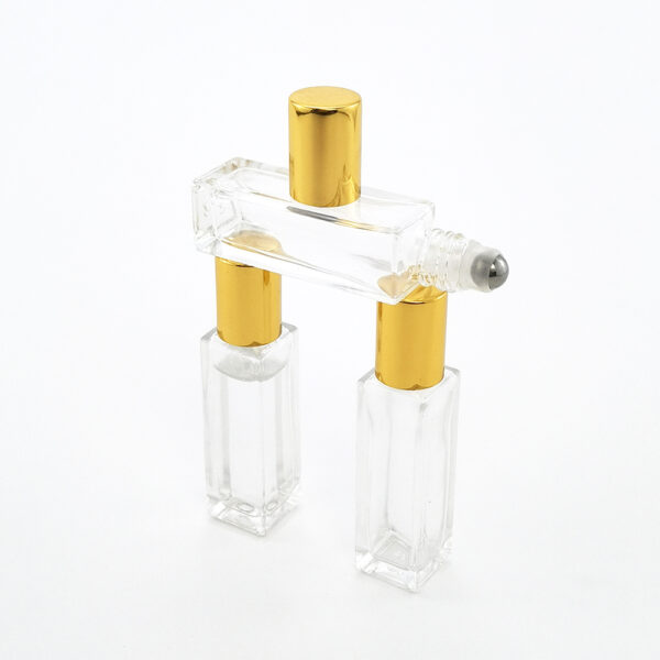 square 8ml glass roll on bottle