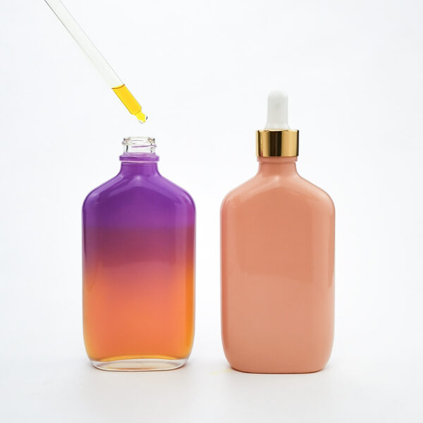 unique colorful glass serum dropper bottle