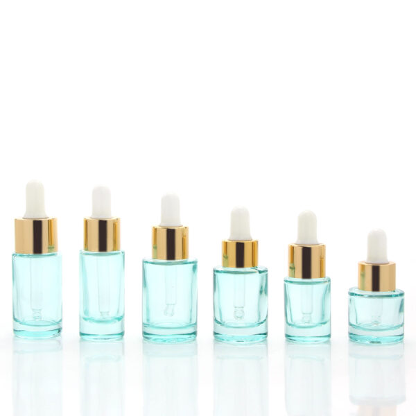 mini round glass serum dropper bottle