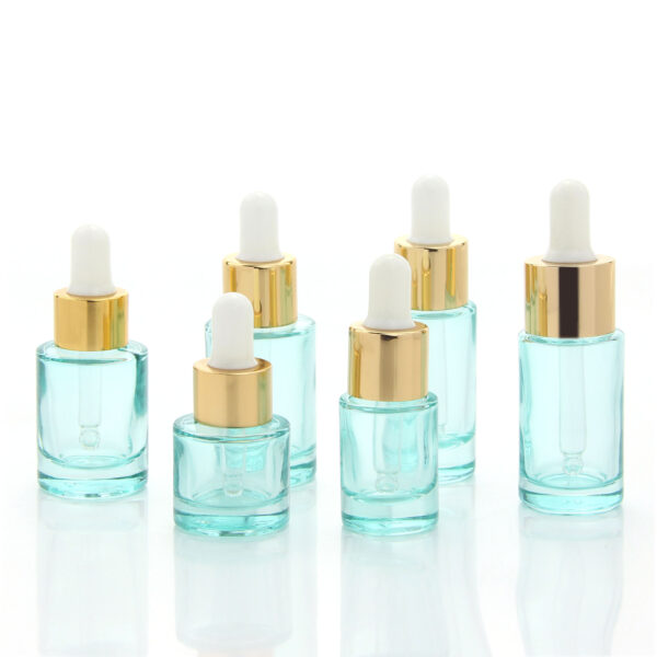 mini round glass serum dropper bottle