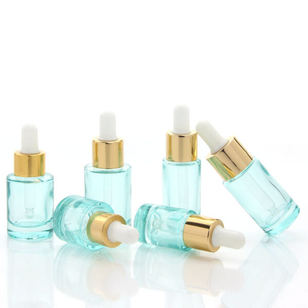 mini round glass serum dropper bottle