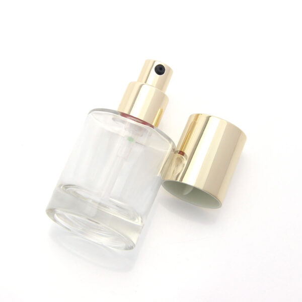 thick bottom round glass foundation pump bottle