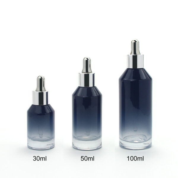 slanted shoulder glass serum dropper bottle