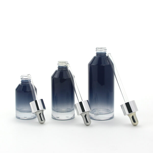 slanted shoulder glass serum dropper bottle