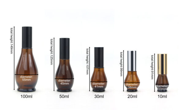 single gourd glass spray bottle 10ml 20ml 30ml 50ml 100ml