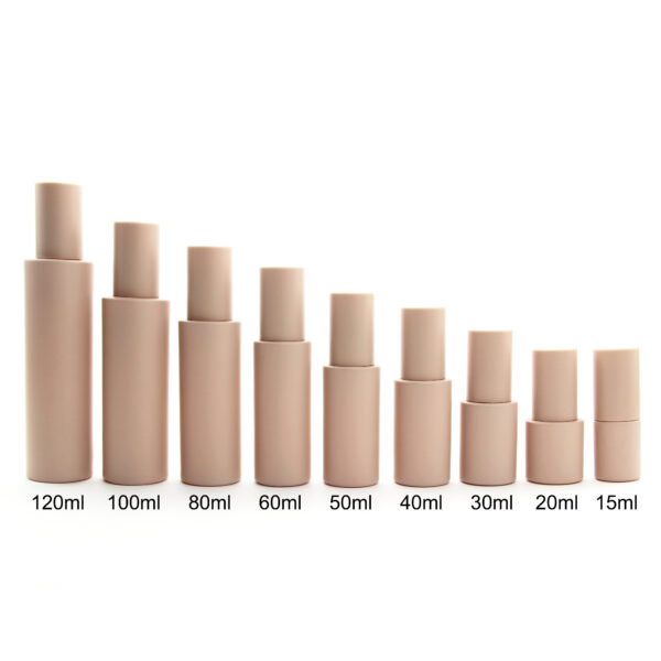 flat shoulder nude glass lotion pump bottle