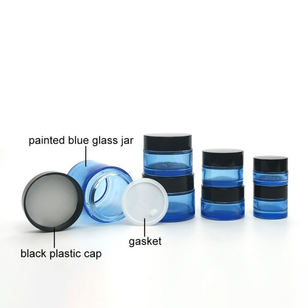 glass cosmetic jar 5g 10g 15g 20g 30g 50g 60g 100g