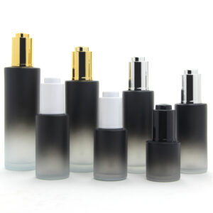 flat shoulder glass serum bottle