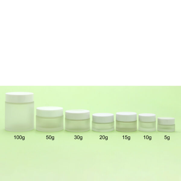 glass cosmetic jar 5g 10g 15g 20g 30g 50g 60g 100g